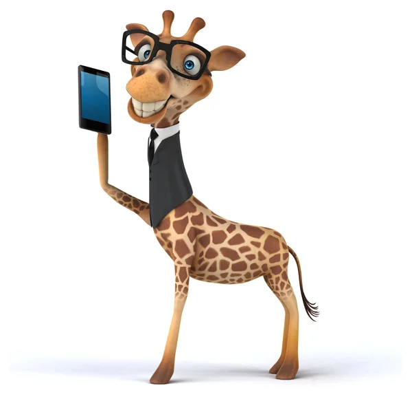 Divertente cartone animato giraffa — Foto Stock