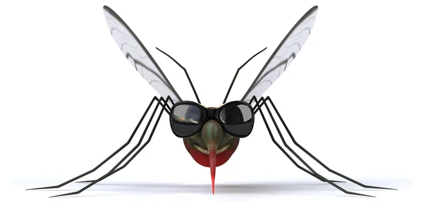 Rolig tecknad mygga — Stockfoto