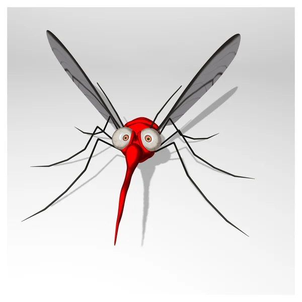 Divertido mosquito de dibujos animados —  Fotos de Stock