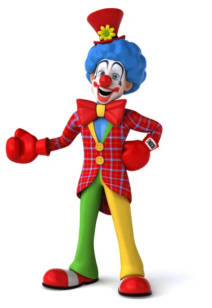 Leuke cartoon clown — Stockfoto