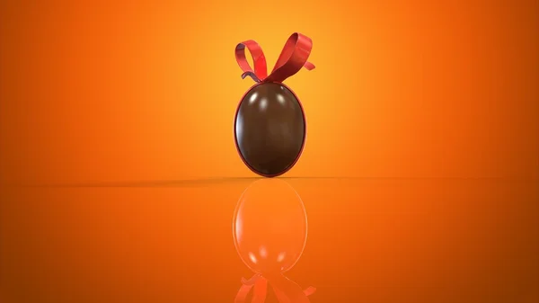 Большое шоколадное пасхальное яйцо — стоковое фото