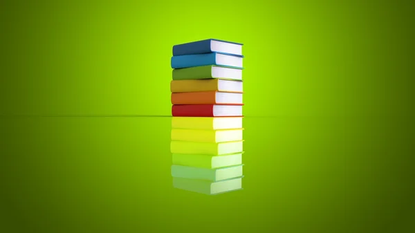 Empilement de livres colorés — Photo