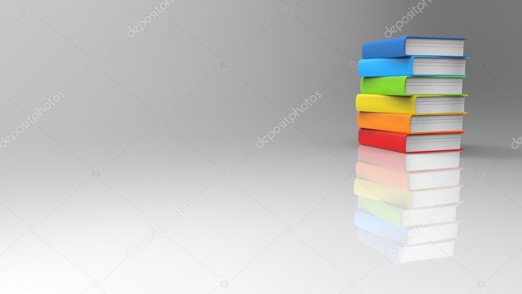 Colorful Books stack