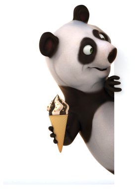 Eğlenceli çizgi film panda