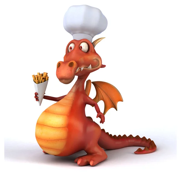 Leuke cartoon dragon — Stockfoto