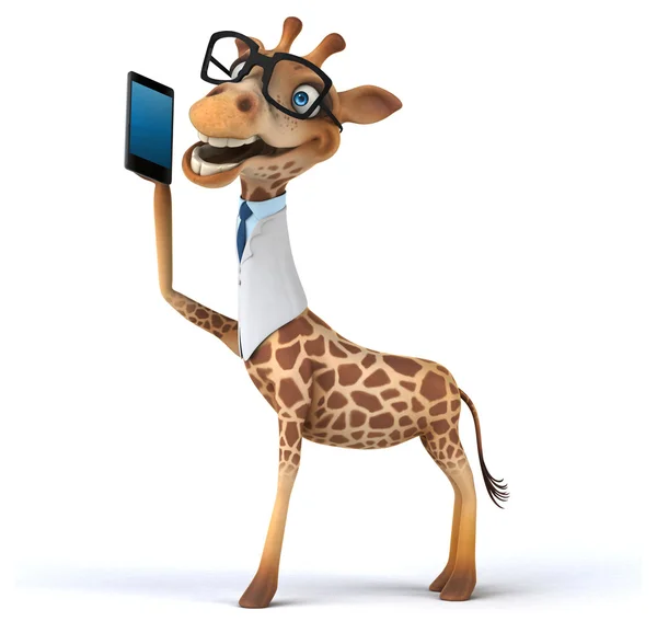 Divertente cartone animato giraffa — Foto Stock