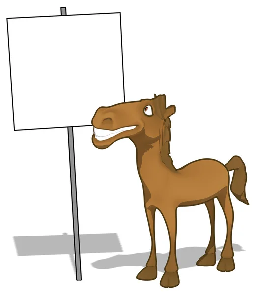 Amusant cheval de dessin animé — Photo