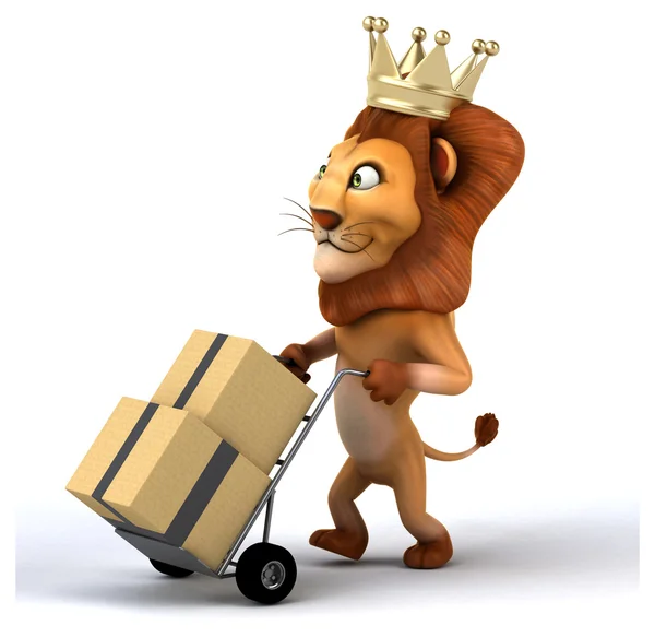 Fun cartoon lion — Stock Photo, Image