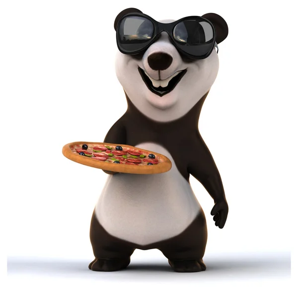 Веселая мультяшная панда — стоковое фото