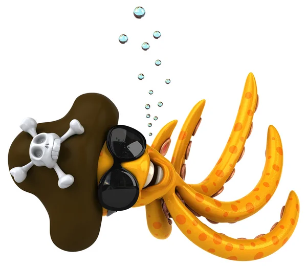 Fun cartoon octopus — Stock Photo, Image