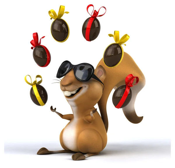 Fun cartoon squirrel — Stock Photo, Image