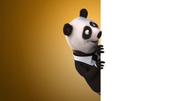 Drôle de dessin animé ours panda — Video