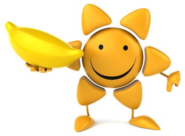 Meyve ile komik güneş