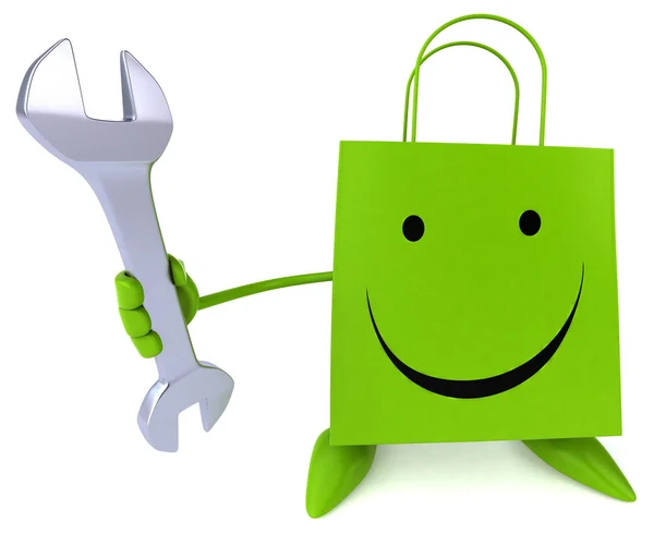 Funny bolsa de compras con herramienta — Foto de Stock