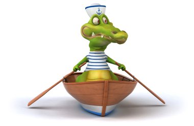 Eğlenceli çizgi film timsah