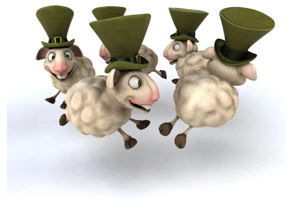 Fun cartoon sheep — Stock Photo, Image