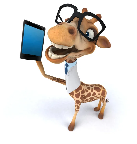 Fun cartoon giraffe — Stock Photo, Image