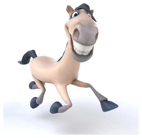 楽しい漫画の馬 — ストック写真
