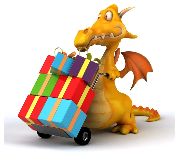 Spaß Cartoon Drache — Stockfoto