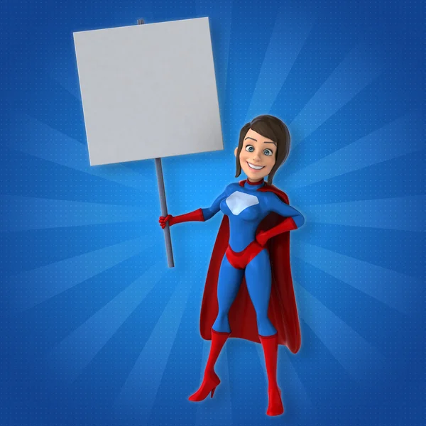 Cartoon Super woman — Stock Photo, Image