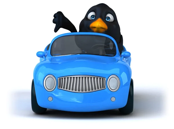 Funny cartoon Blackbird — Stock Photo, Image