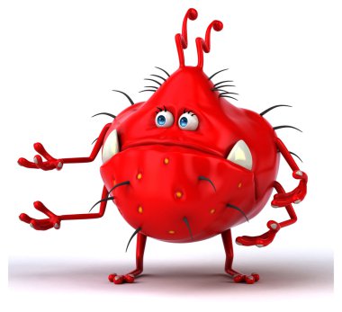 Eğlenceli çizgi film mikrop