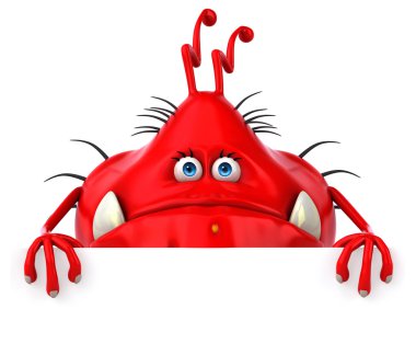 Eğlenceli çizgi film mikrop