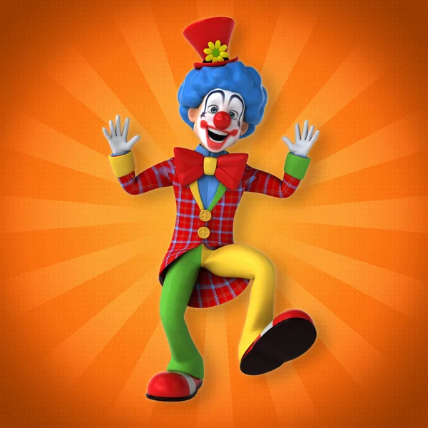 Leuke cartoon clown — Stockfoto