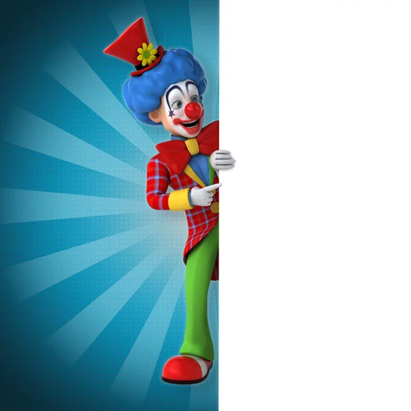 Roliga tecknade clown — Stockfoto