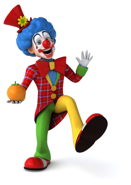 Divertente clown cartone animato — Foto Stock