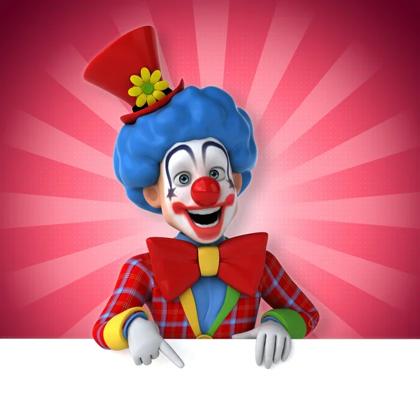 Fun cartoon clown — Stock Photo, Image