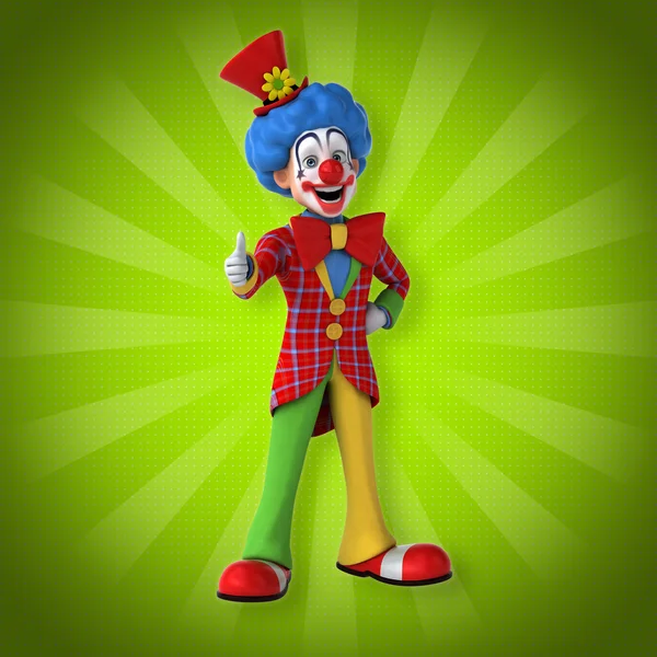 Leuke cartoon clown — Stockfoto