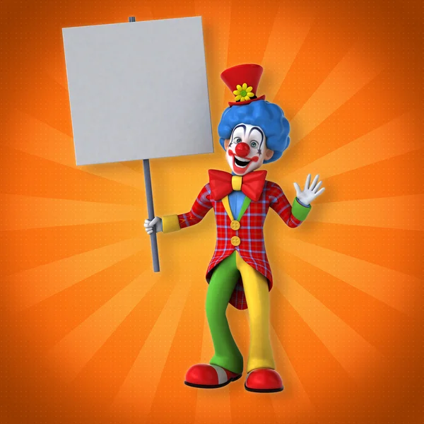 Roliga tecknade clown — Stockfoto