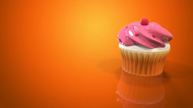 Lezzetli karikatür Cupcake