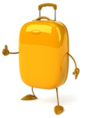 Eğlenceli karikatür sarı çanta