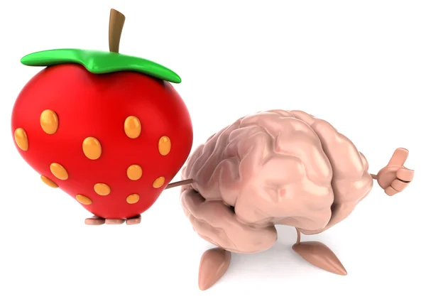 Fun cartoon brain — Stock Photo, Image