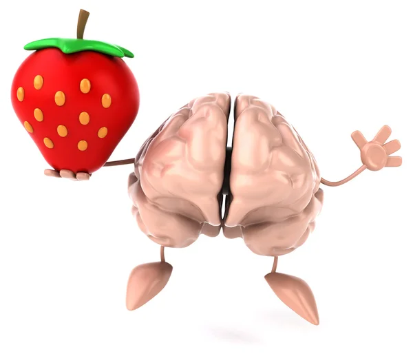 Amusant cerveau dessin animé — Photo