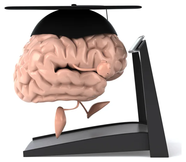 Divertente cervello cartone animato — Foto Stock