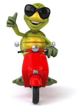 Eğlenceli çizgi film kaplumbağa