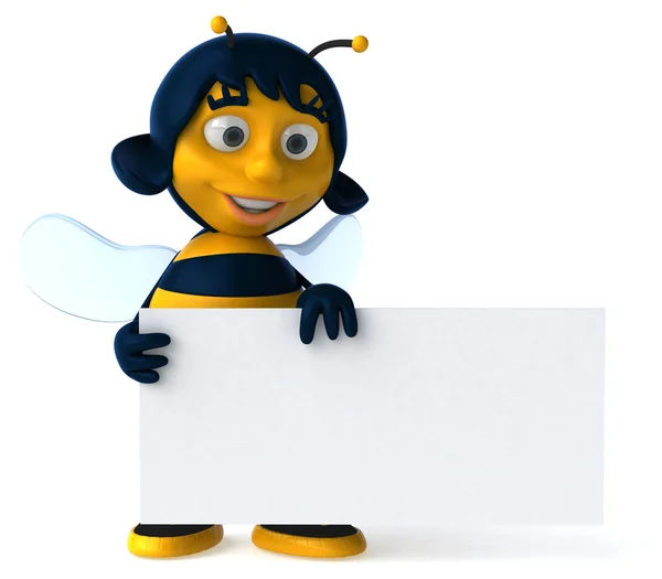 Leuke cartoon bee — Stockfoto