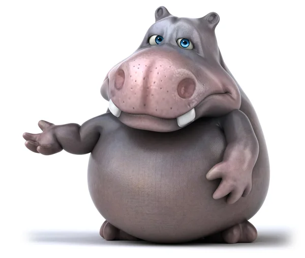 Fun cartoon hippo — Stock Photo, Image