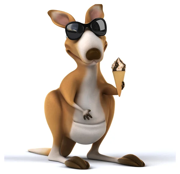 Szórakoztató karikatúra-kenguru — Stock Fotó