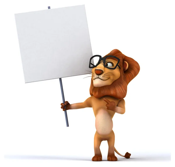 Fun cartoon lion — Stock Photo, Image