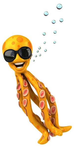 Fun cartoon octopus — Stock Photo, Image