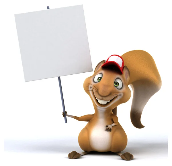 Szórakoztató karikatúra mókus — Stock Fotó