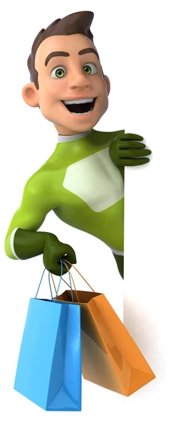 Fun cartoon superhero — Stock Photo, Image