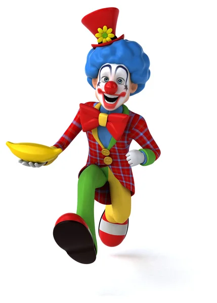 Divertente clown cartone animato — Foto Stock