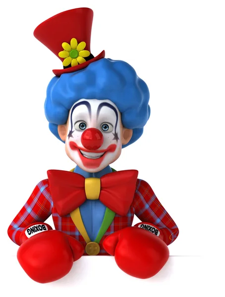 Divertente clown cartone animato — Foto Stock