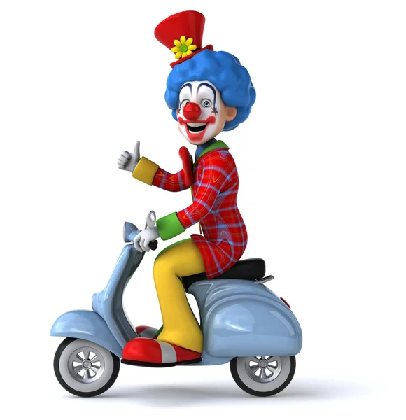 Fun cartoon clown — Stock Photo, Image