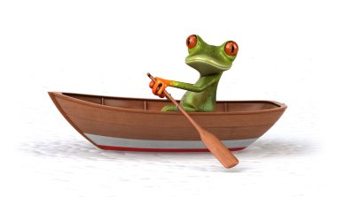 Eğlenceli çizgi film kurbağa